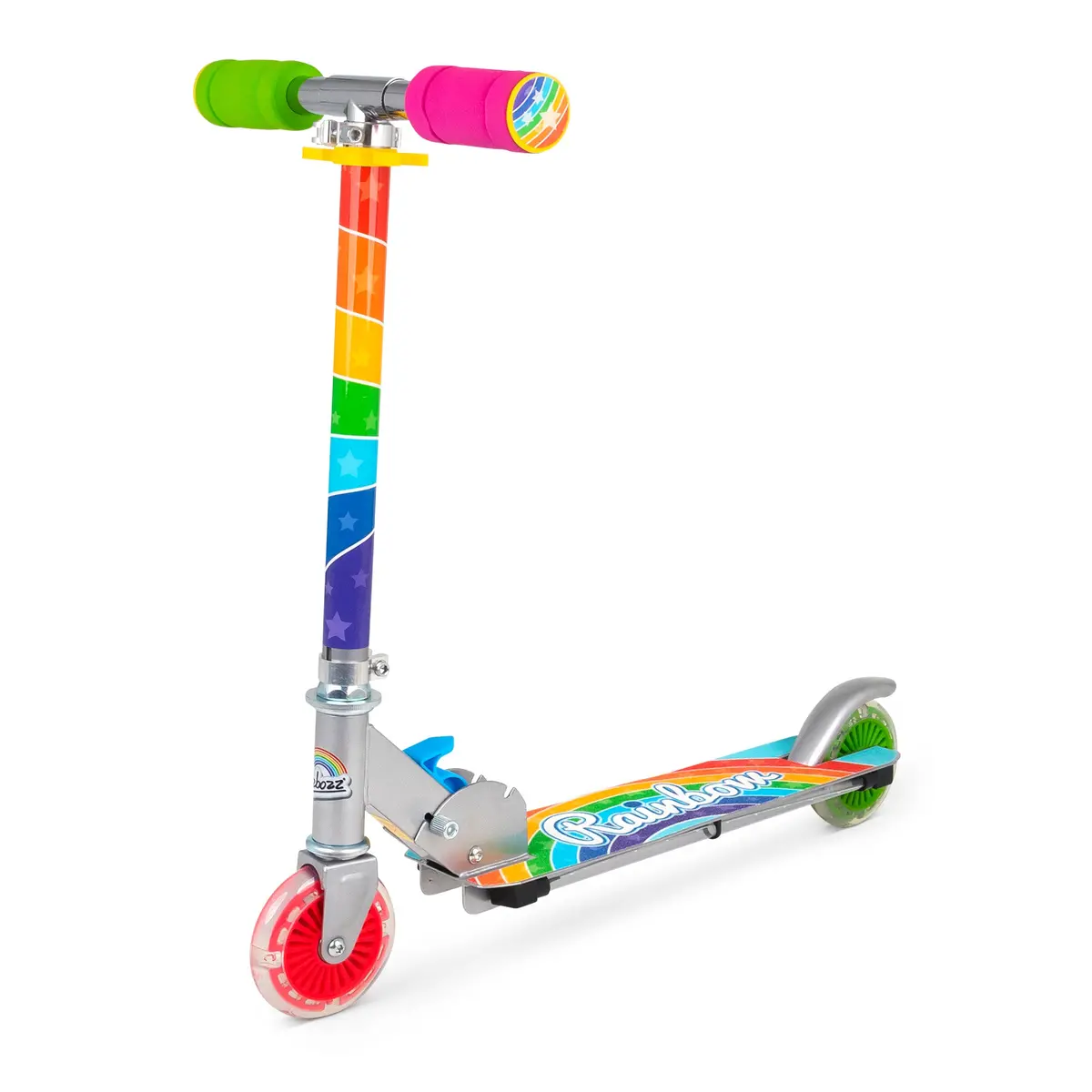 Ozbozz Flashing Scooter - Rainbow Delight With Light-Up Magic 1