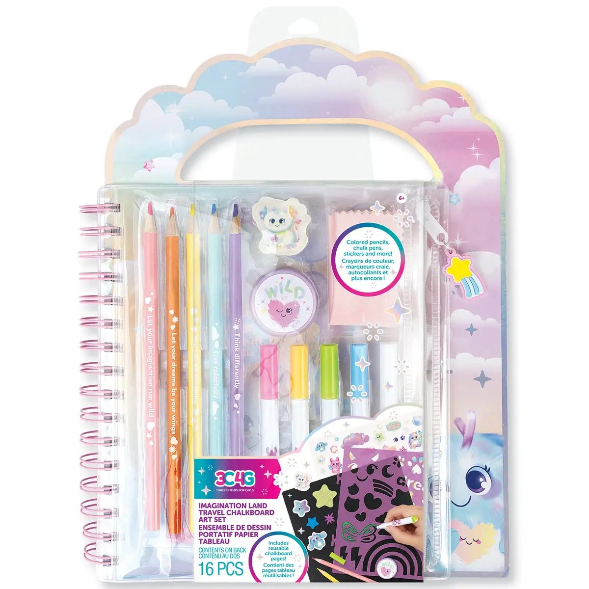 3C4g Imagination Land Chalkboard Travel Art Set - Tween Girls 6+ 1