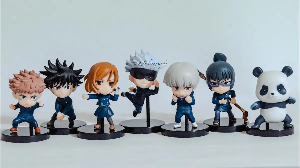 Adverge Jujutsu Kaisen 2.2 Inch Mini Figure Set - Itadori, Gojo, Panda, Kugisaki 1