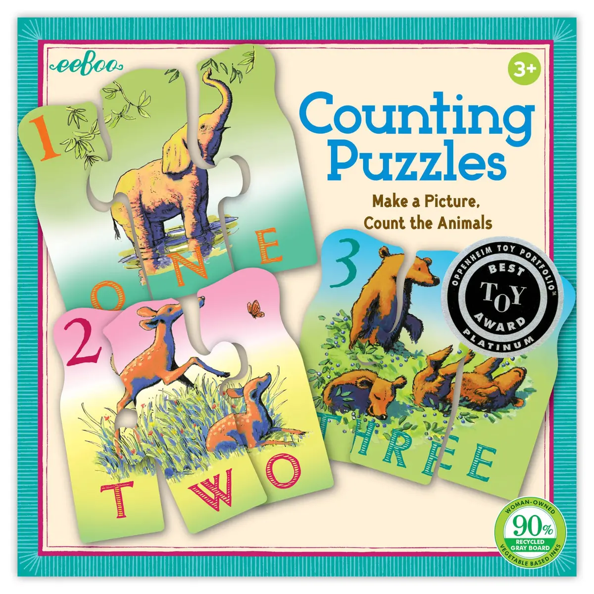 Whimsical Jungle 30-Piece Animal Counting Puzzle - Ages 3+ 1