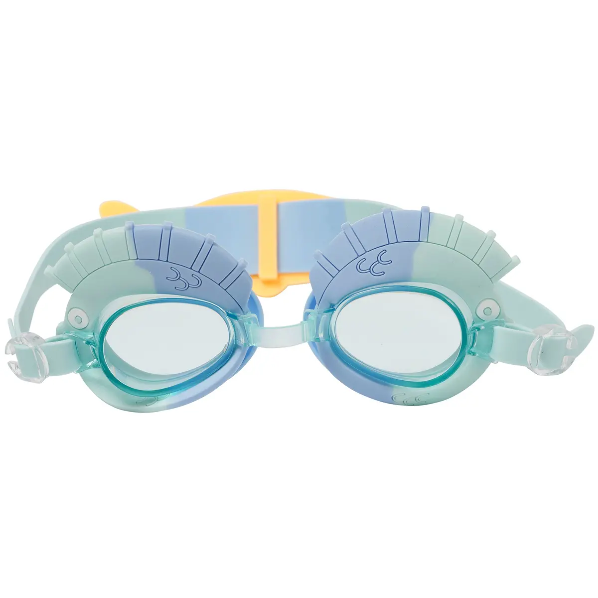 Sunnylife Aqua Blue Finn The Fish Kids Swim Goggles - One Size 1