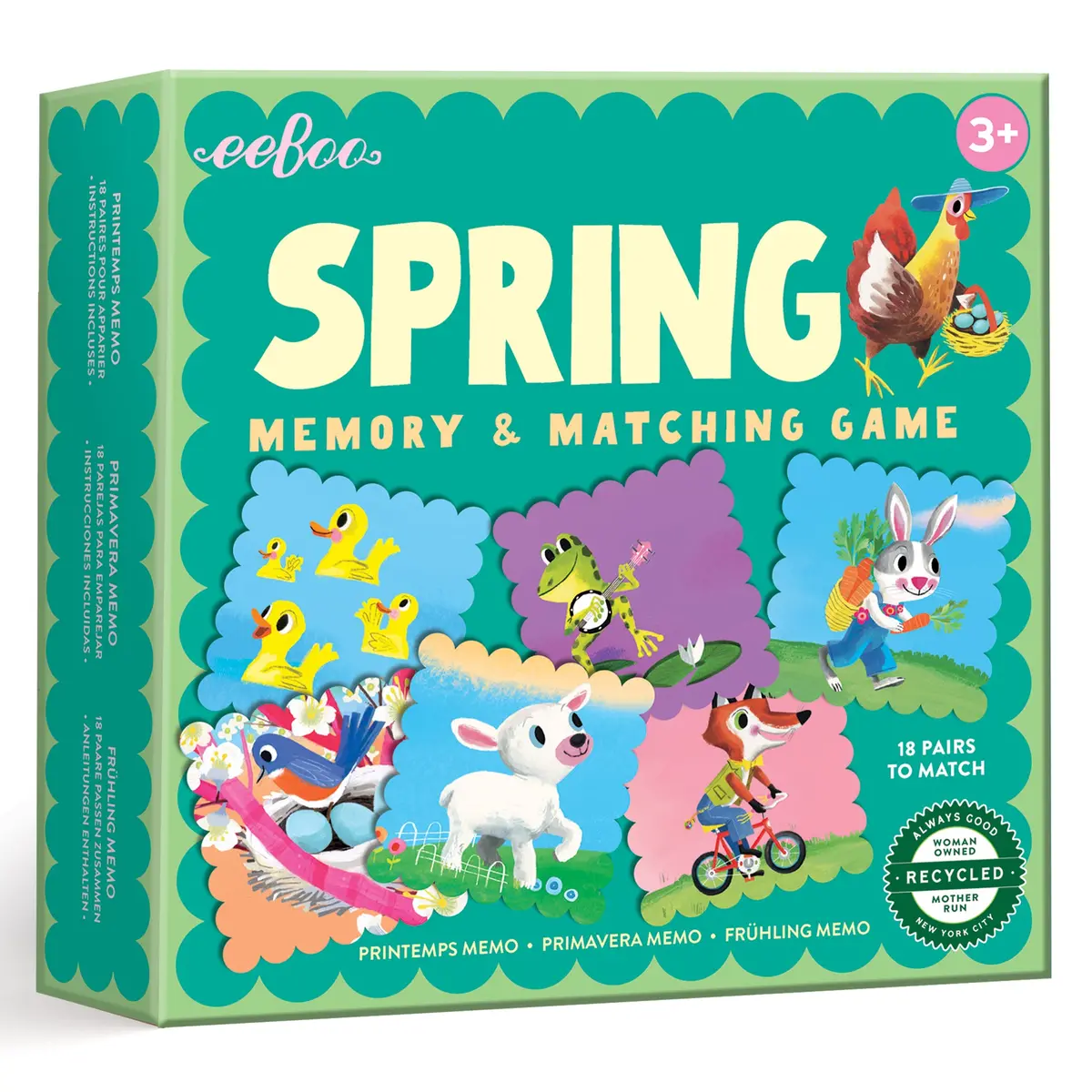 Eeboo Spring Festival Memory Matching Game For Ages 3+ 1