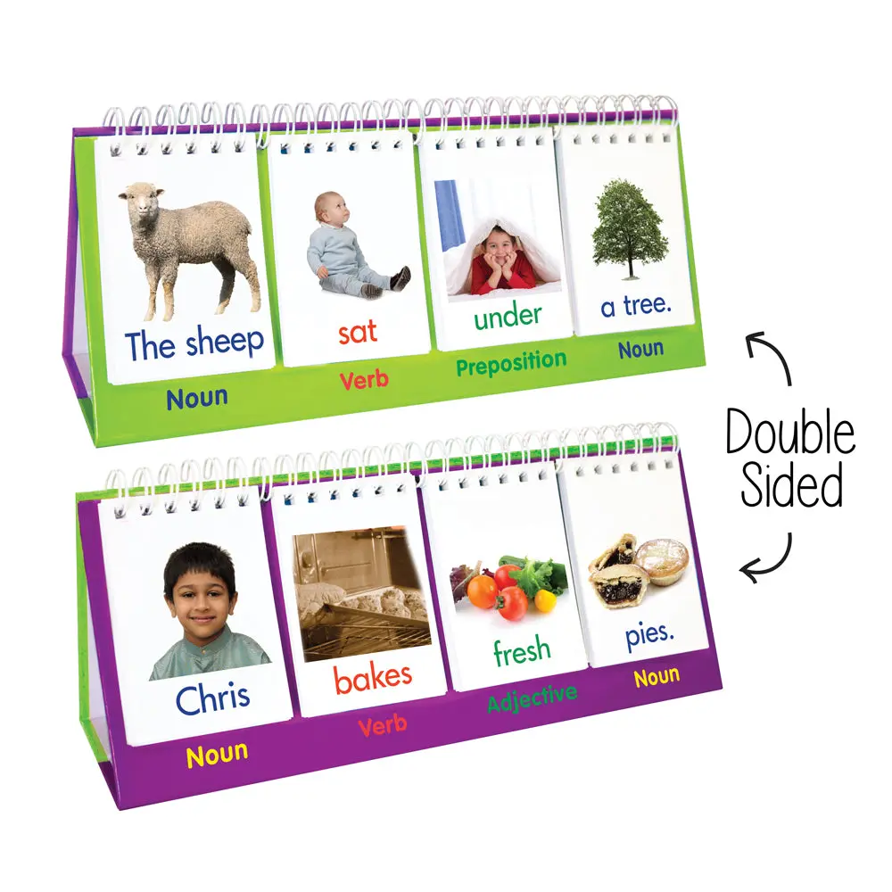 Junior Learning Sentence Builder Flip Cards - Language Skills - Ages 4-6 1