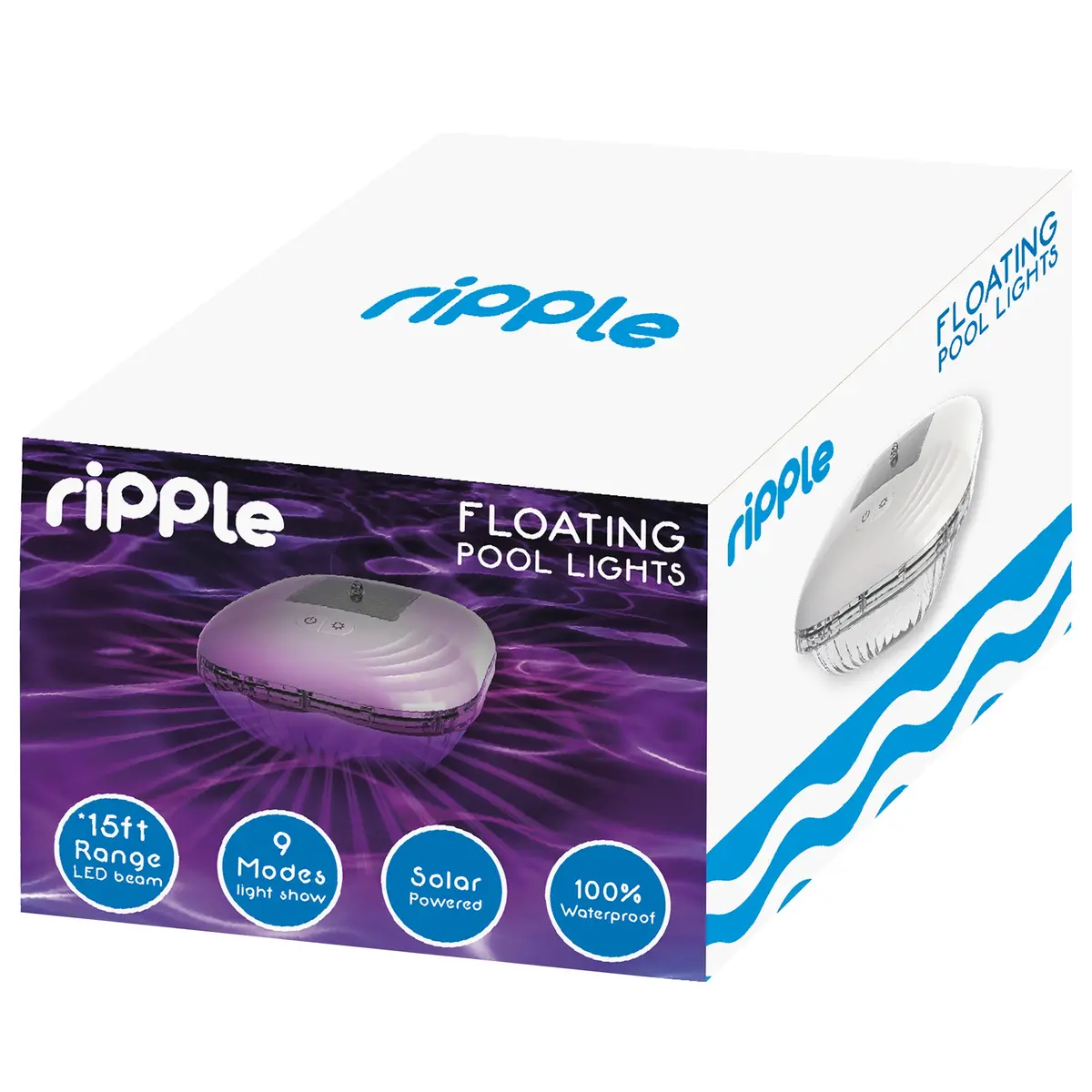 Ripple Solar-Powered Floating Pool Lights - Color Changing Led With 9 Modes 1