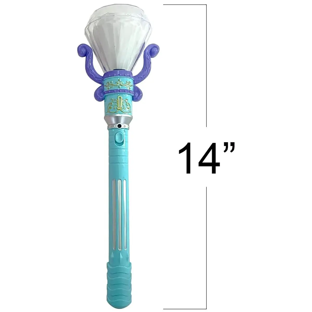 Twinkling Diamond Led Spinning Wands - 2Pc Set, Pink & Blue 1