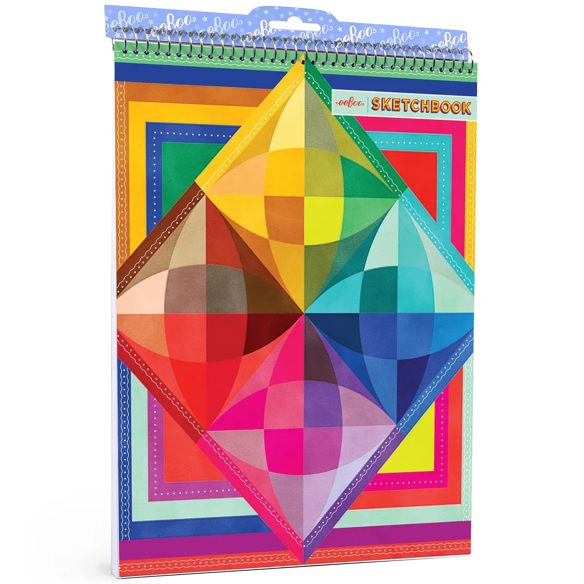 Eeboo Rainbow Colors Sketchbook - Spiral Bound Drawing Pad 1