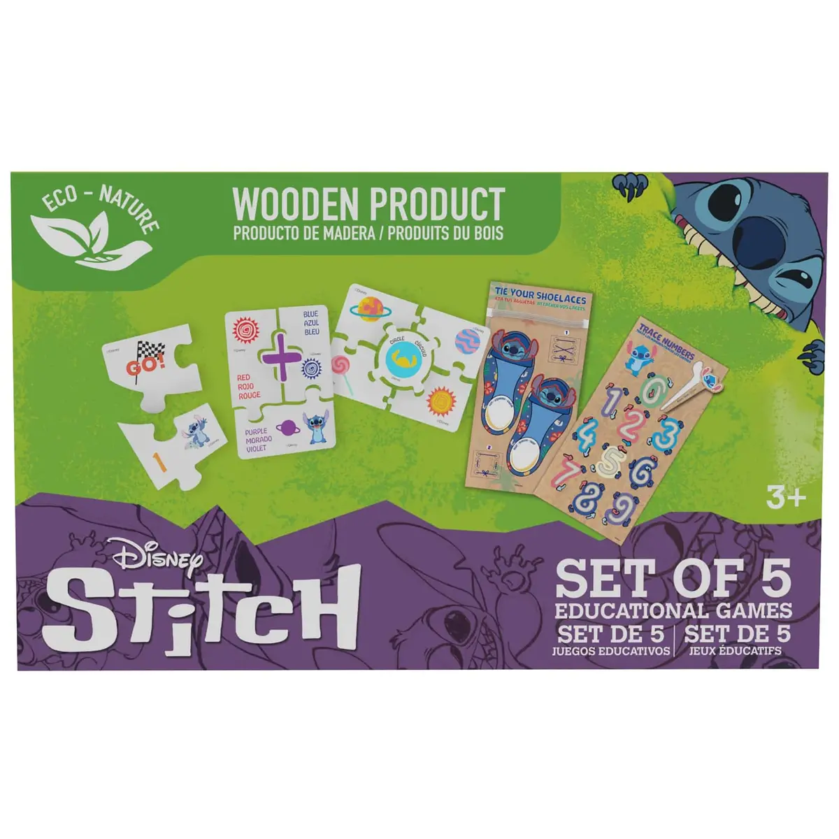 Disney Stitch Educational Games Set - Play Based Learning Kit - Toy For Kids 3+ 1