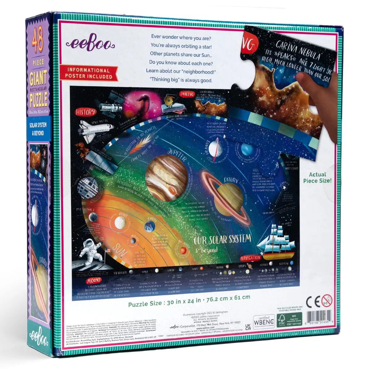 Eeboo Galactic Exploration Giant Floor Puzzle - 48 Pc 1