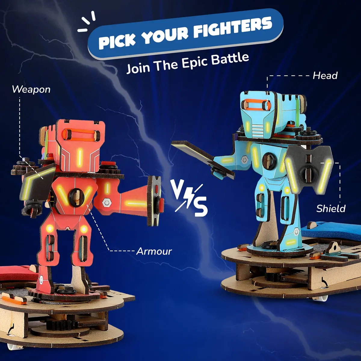 Smartivity Steam Warriors - Clash Of Cyborgs - Diy Battle Game 1