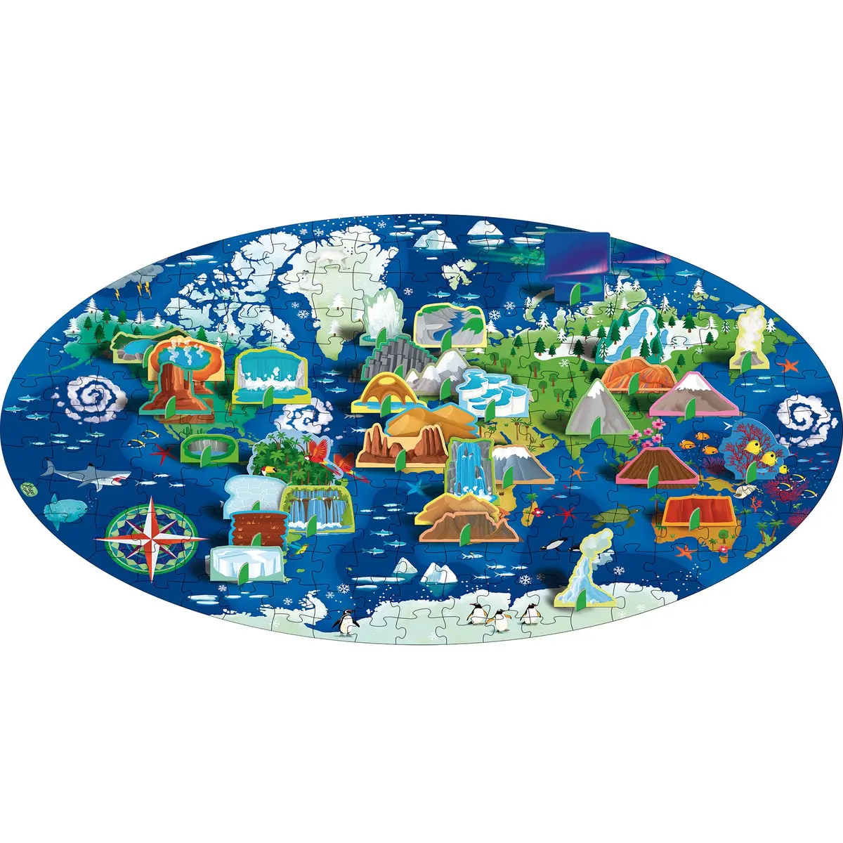Wonders Of Nature Interactive Jigsaw Puzzle And Book Set 1