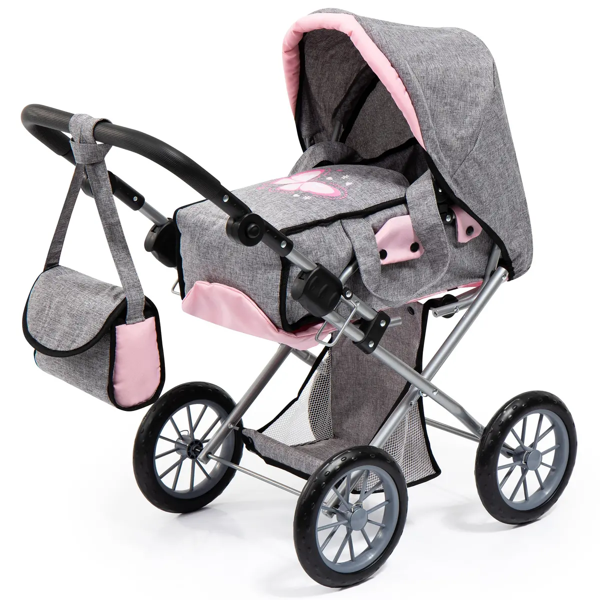 Bayer Design City Star Doll Pram, Convertible Stroller For Dolls Up To 18 Inches 1