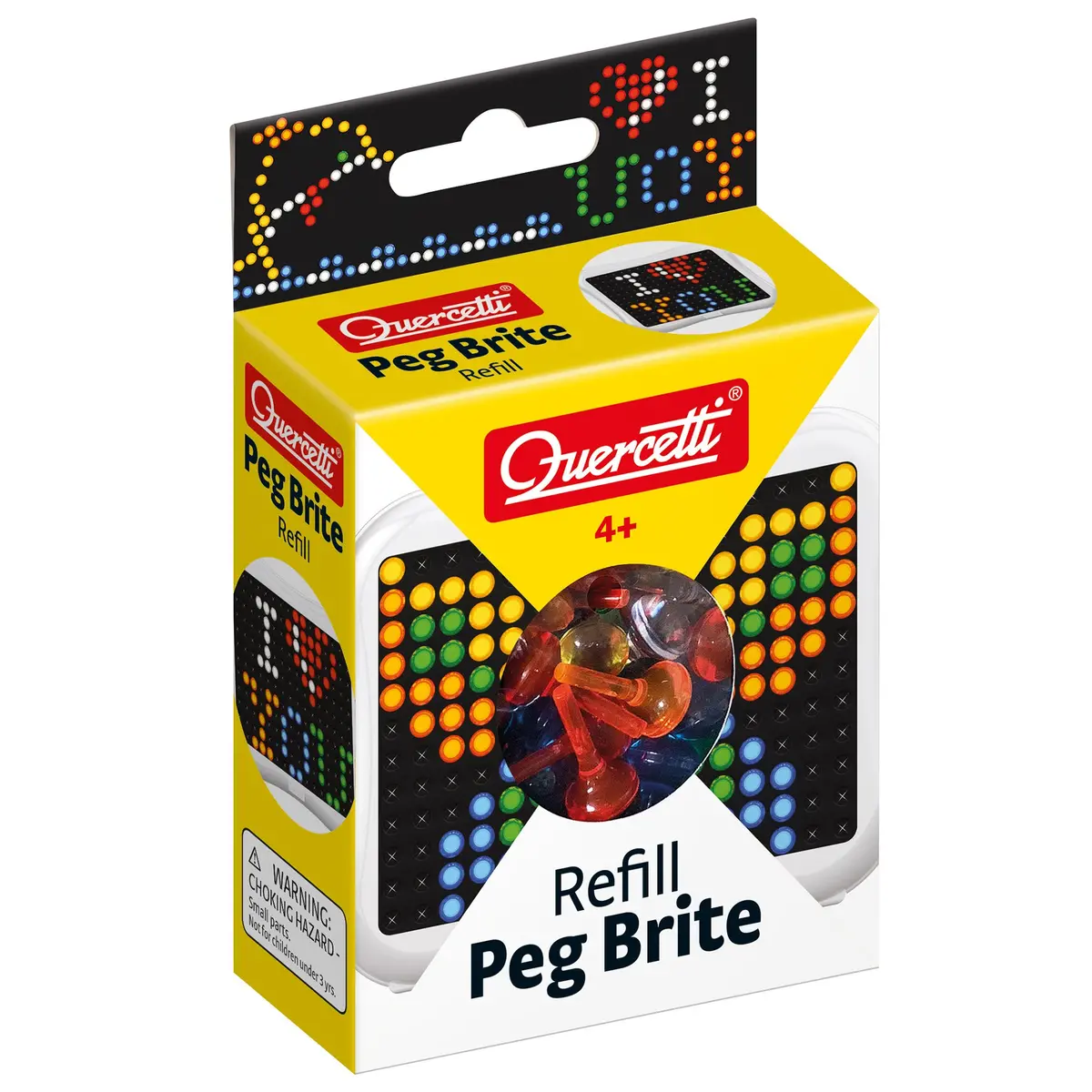 Quercetti Peg Brite Refill Pack: 180Pc Light-Up Mosaic Pegs 1