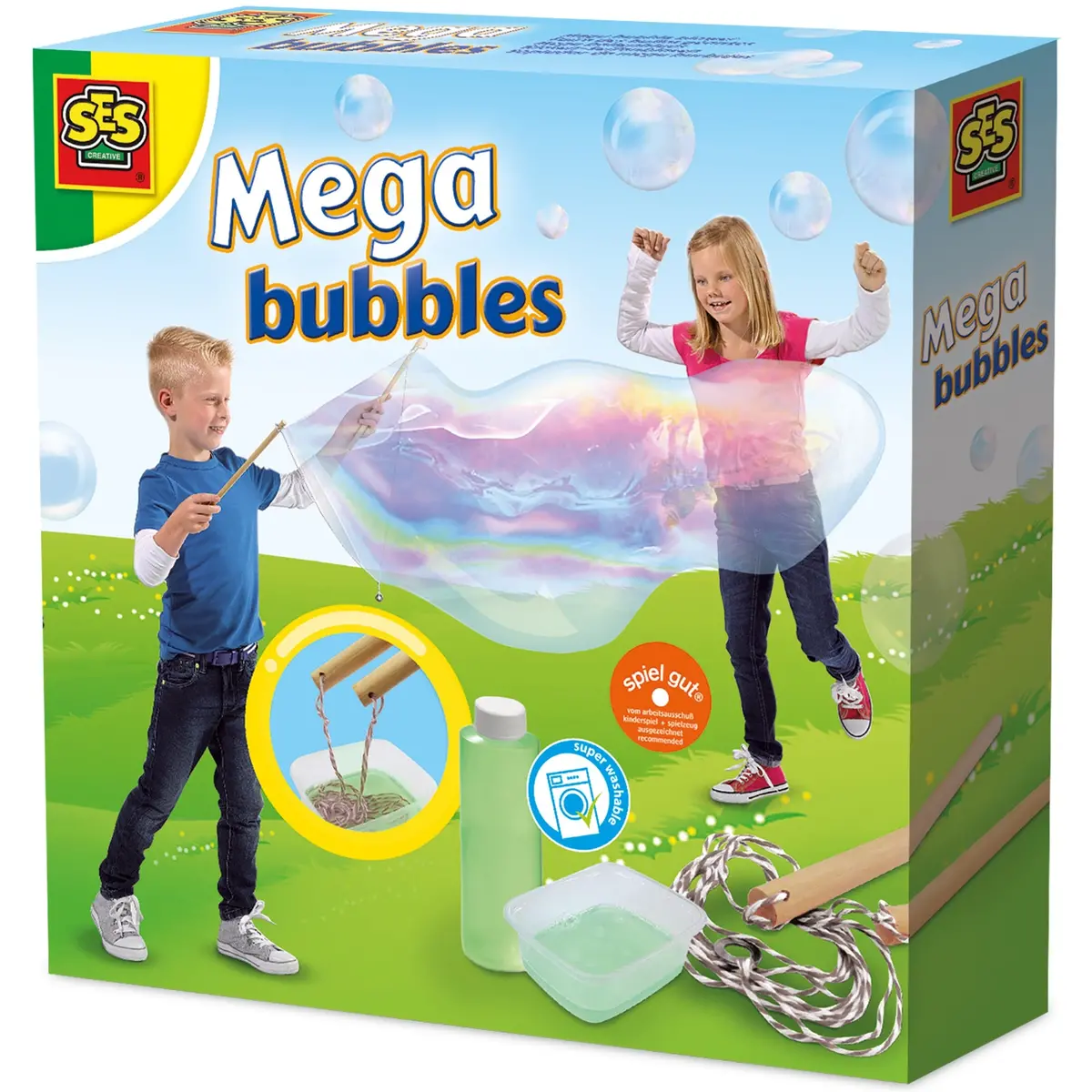 Ses Creative Mega Bubbles Kit: Giant Outdoor Bubble-Making Set For Kids 1