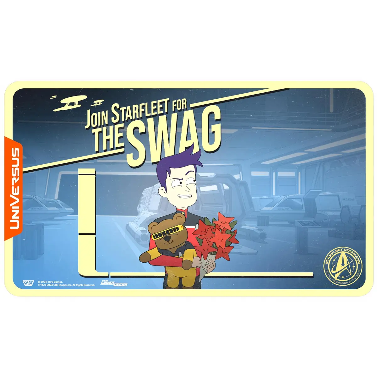 Star Trek Lower Decks Brad Boimler Playmat - 24X14" Neoprene Mat, Tabletop Card Game Accessory, Officially Licensed By Uvs Games 1