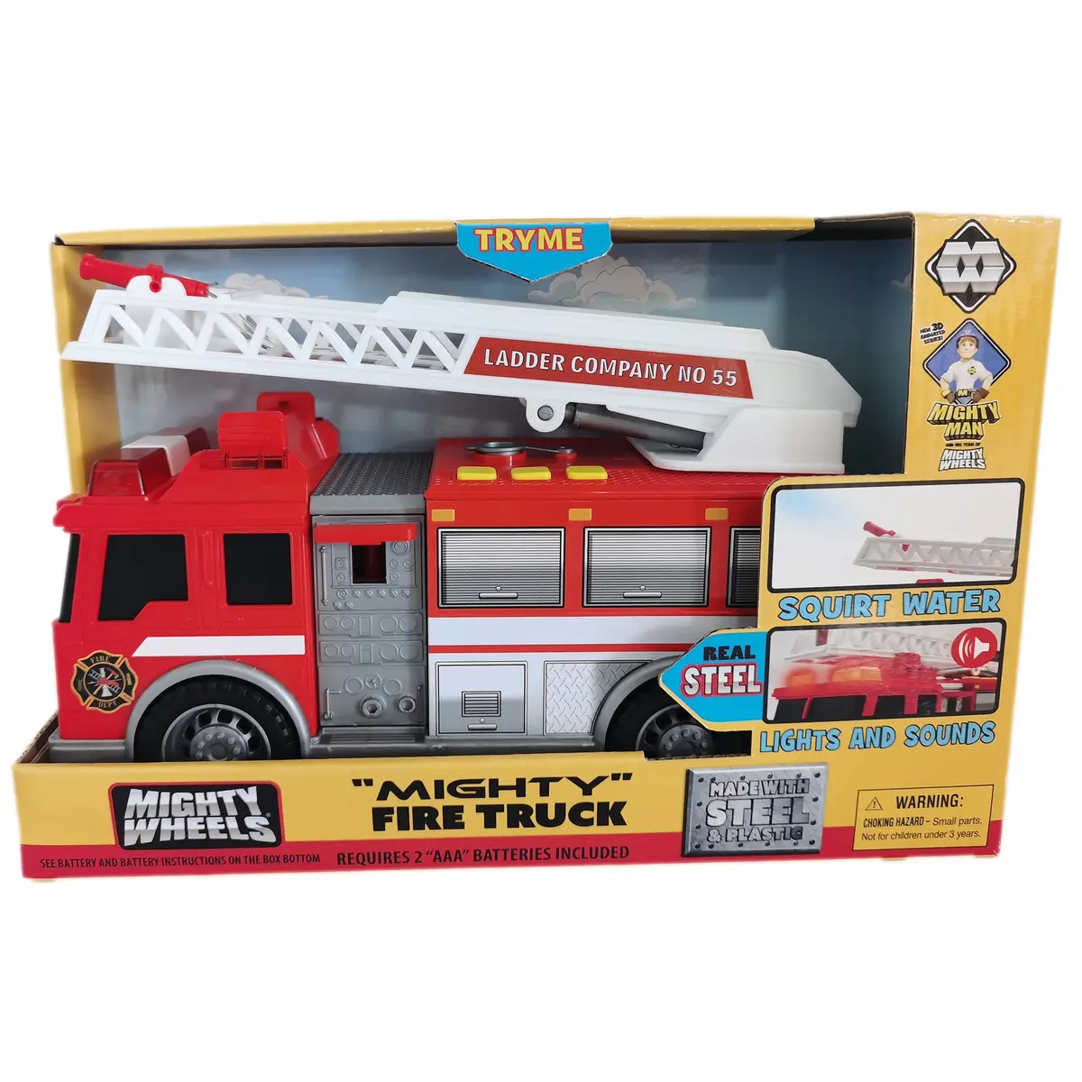 Mighty Wheels Mighty 10" Fire Truck With Sounds, Lights & Water Action 1