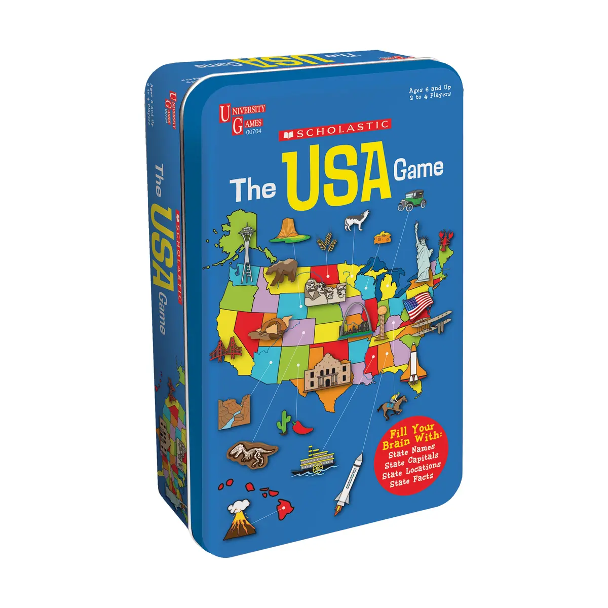 Scholastic Usa Geography Showdown - Educational Card Game In A Tin 1