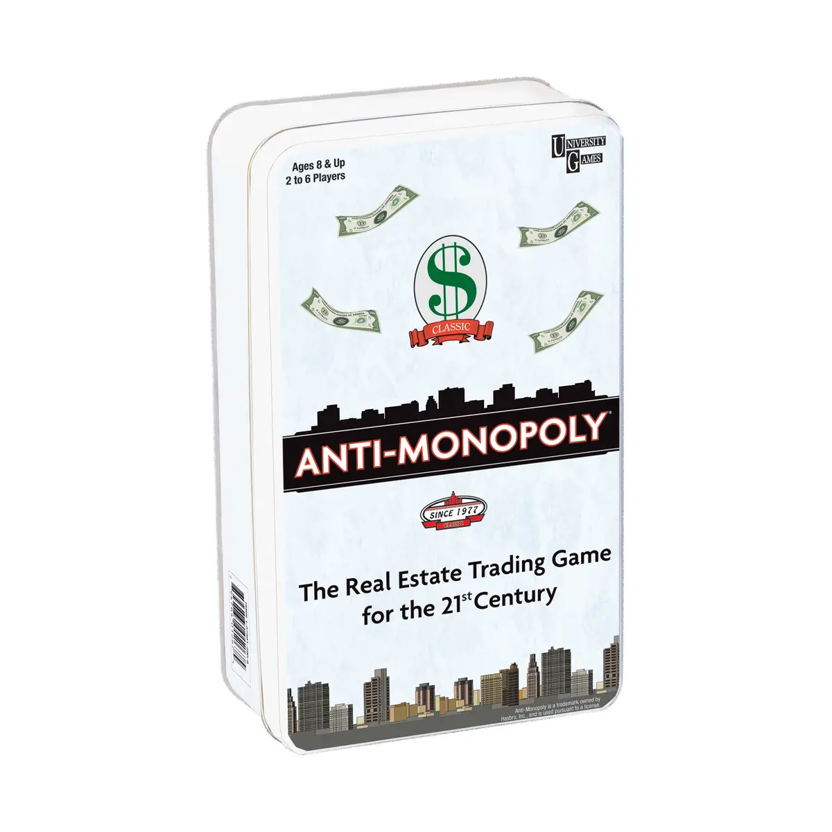 Anti-Monopoly Game Travel Edition Tin 1