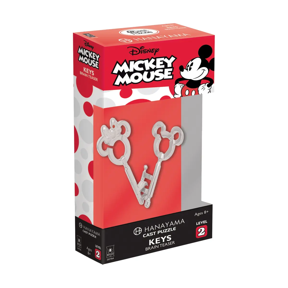Hanayama Level 2 Disney Mickey Mouse: Mickey/Minnie Keys Cast Puzzle 1