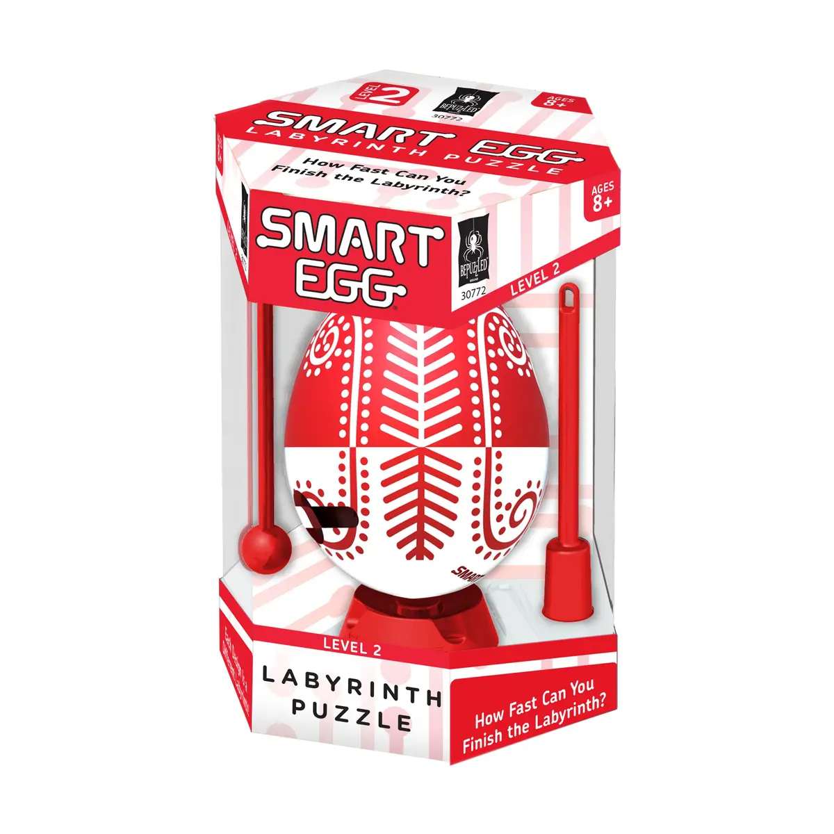 Smart Egg Labyrinth Puzzle - Vibrant Red Edition 1