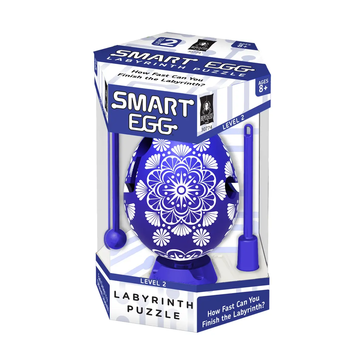 Bepuzzled Smart Egg Labyrinth Puzzle - Blue Color Collection 1