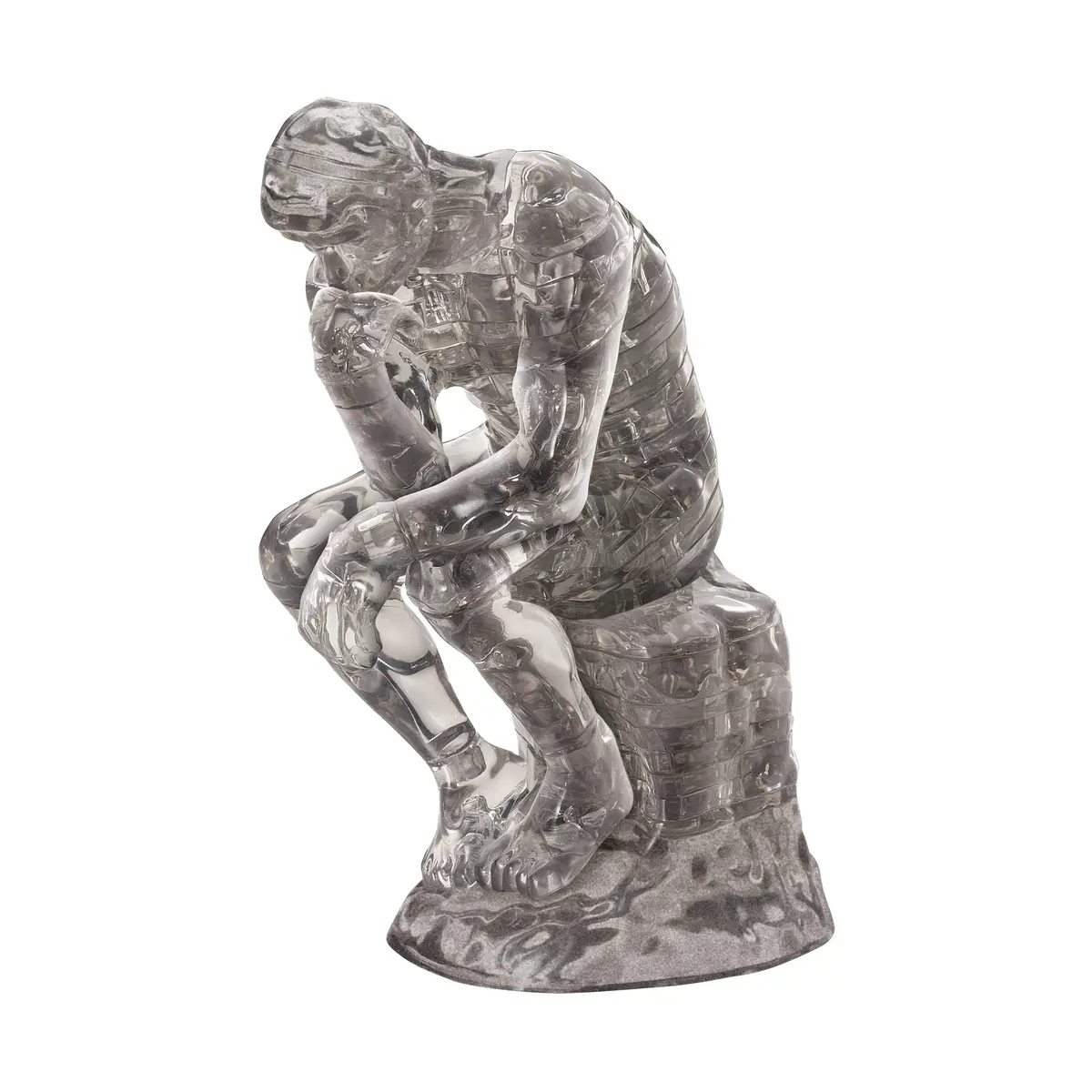3D Crystal Puzzle - The Thinker (Clear): 43 Pcs 1
