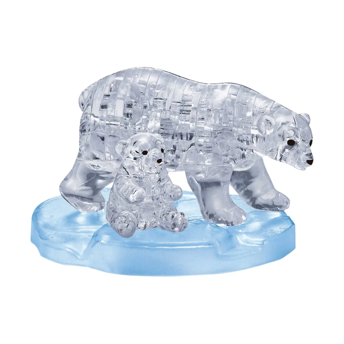 Arctic Adventure 3D Crystal Puzzle - Polar Bear With Cub, 53 Pieces 1