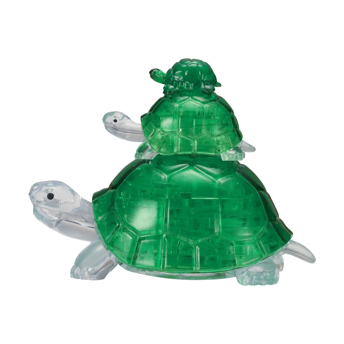3D Crystal Puzzle - Turtles, Translucent Green - 37 Pcs 1