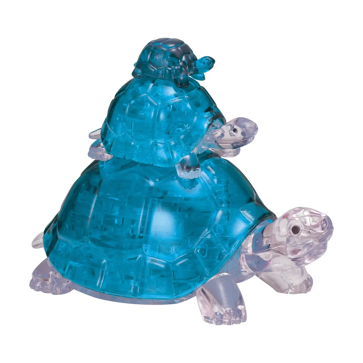 3D Crystal Puzzle - Tranquil Turtles Assembly (Blue): 37 Pcs 1