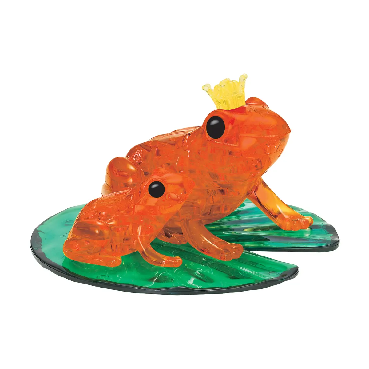 Frog Prince 3D Crystal Puzzle - Vibrant Orange, 43 Pcs 1