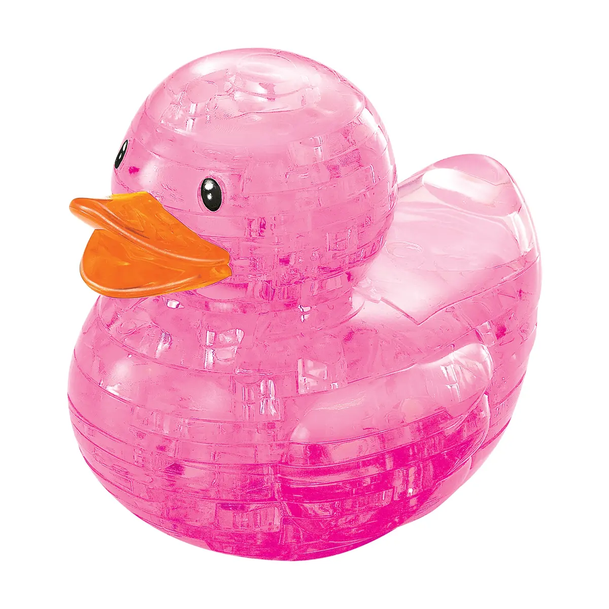 Pink Crystal Rubber Duck 3D Puzzle - Delightful Assembly Fun 1