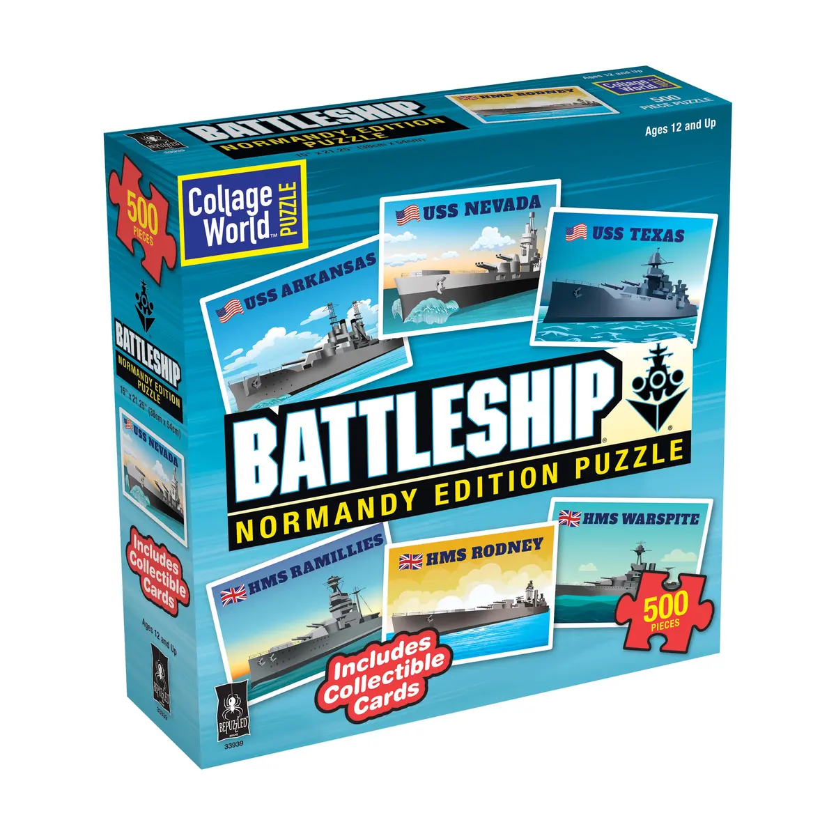 Collage World Battleship Normandy Edition Jigsaw Puzzle - 500 Pc 1