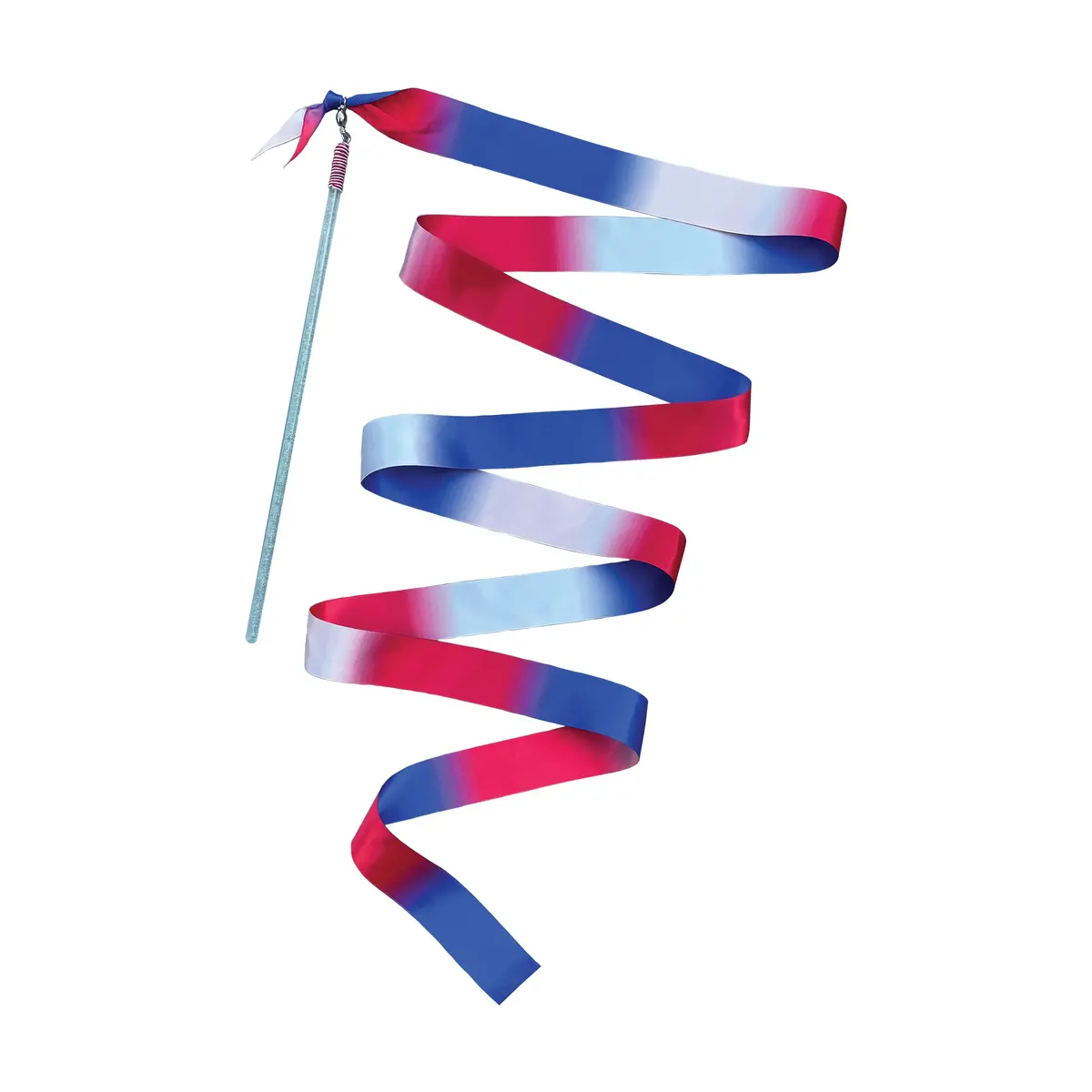 Patriotic Usa Dazzler Twirling Ribbon With Glitter Wand 1