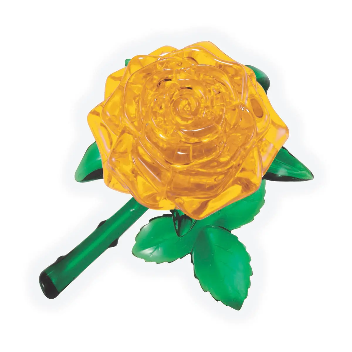 Radiant Yellow Rose 3D Crystal Puzzle - 44 Pieces 1