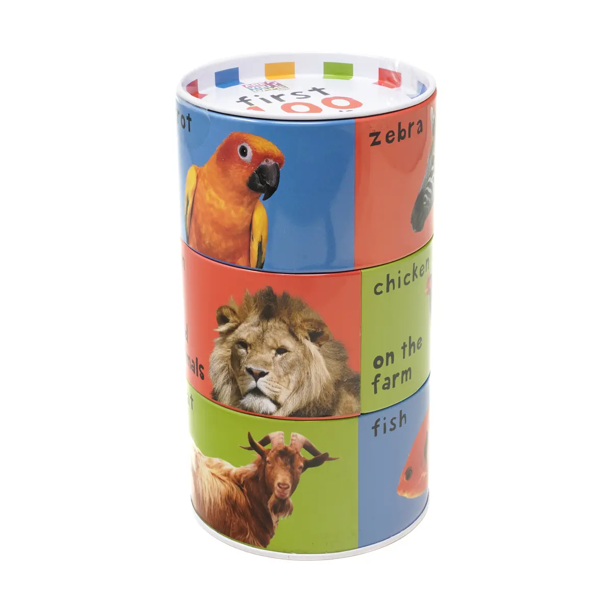 Priddy First 100 Animals 24 Pc Mix & Match Puzzle Tin 1