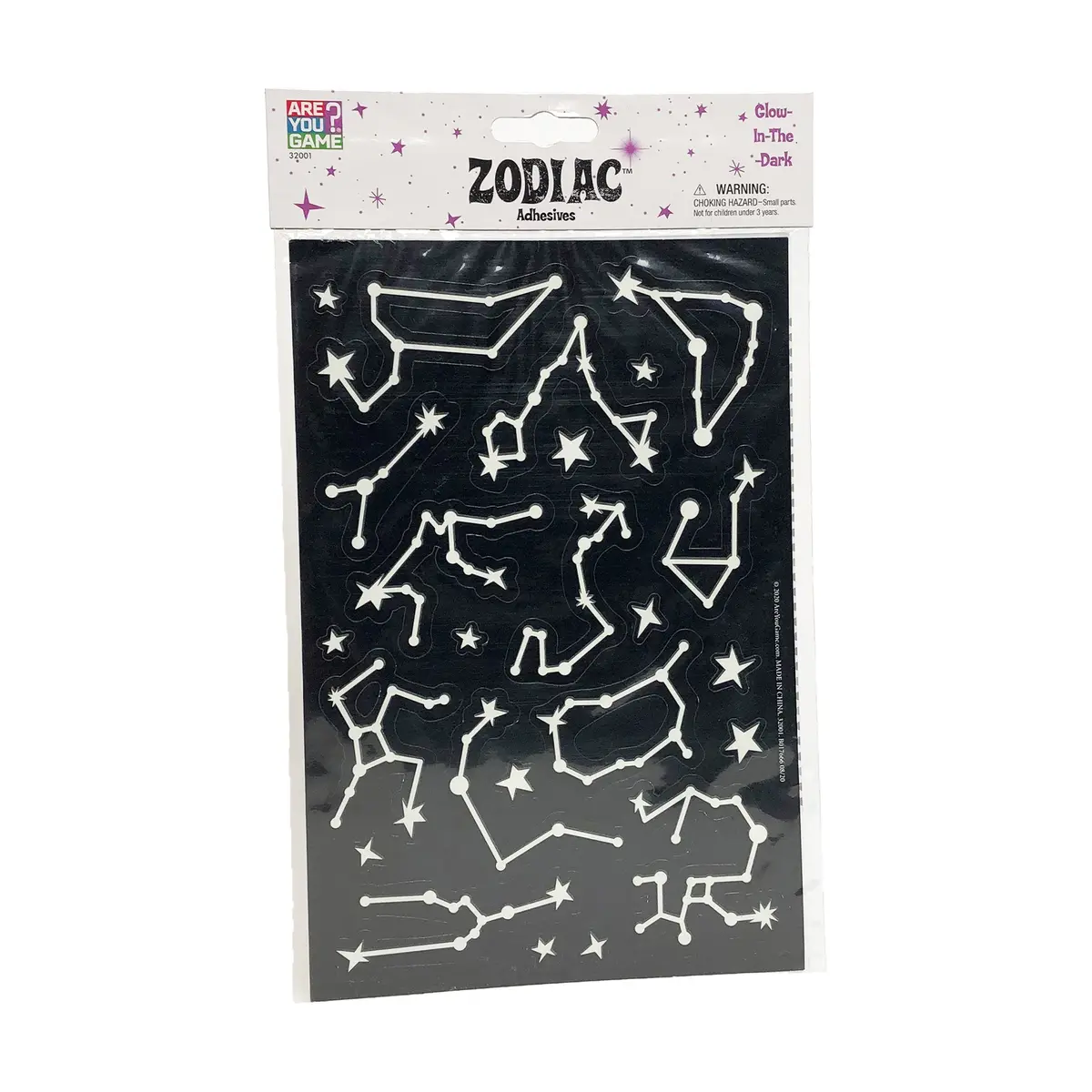 Areyougame Celestial Series Glow-In-The-Dark Zodiac Adhesive Shapes Set 1