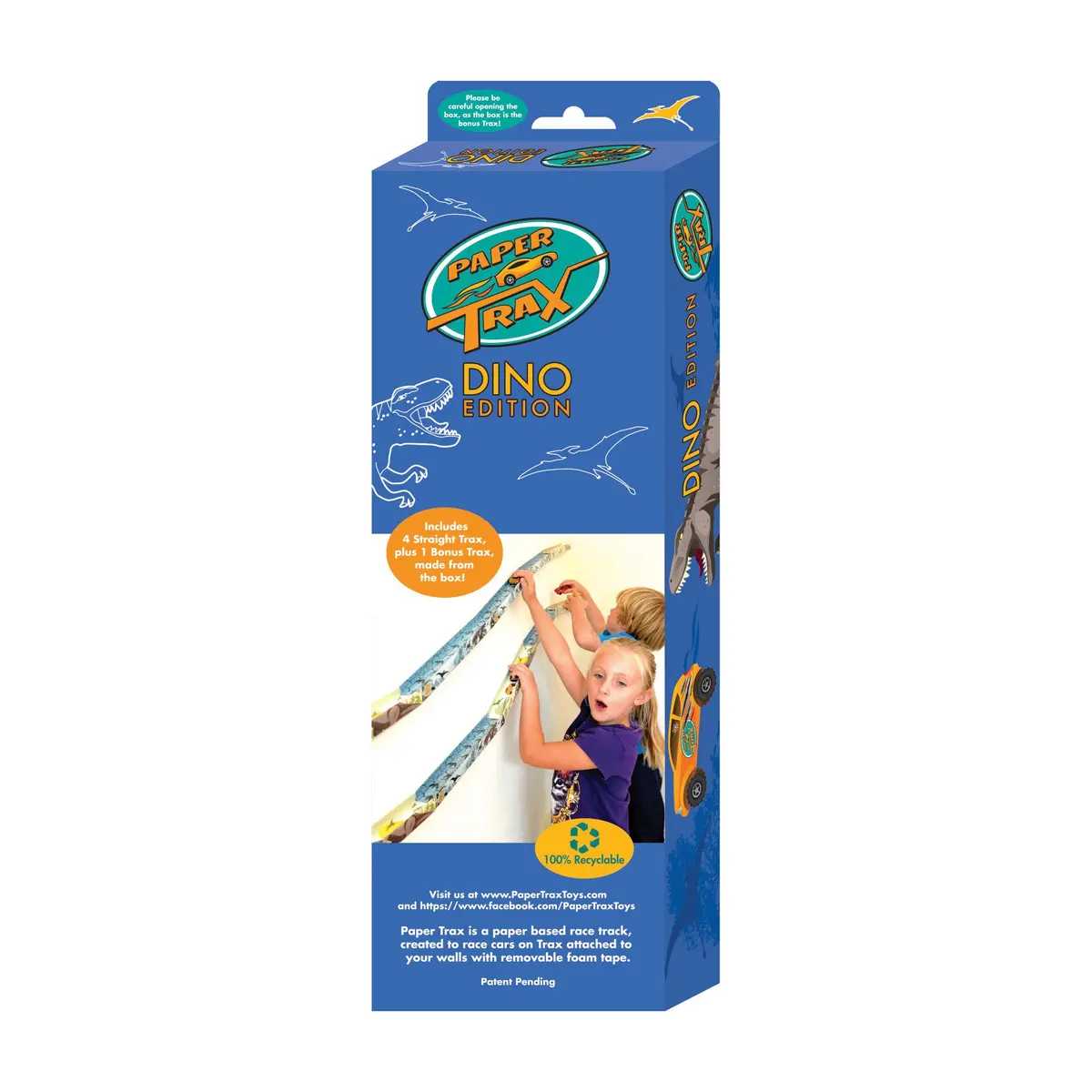 Paper Trax - Dino Edition Dinosaur-Themed Race Track Starter Pack 1