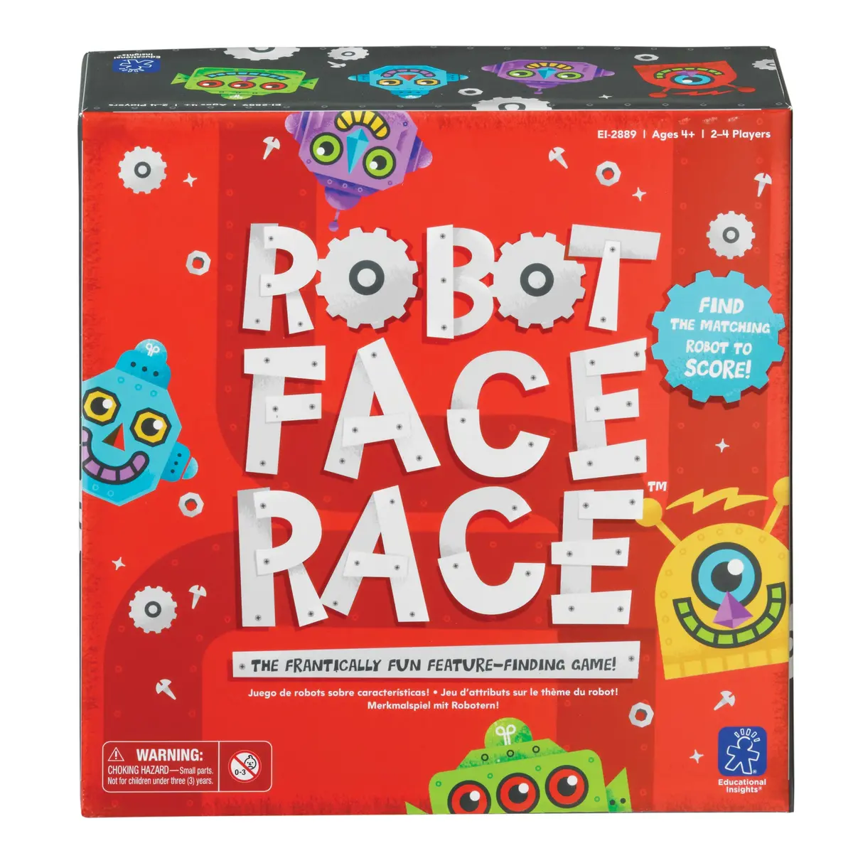 Robot Face Race Game: Color Matching Family Board Game 1