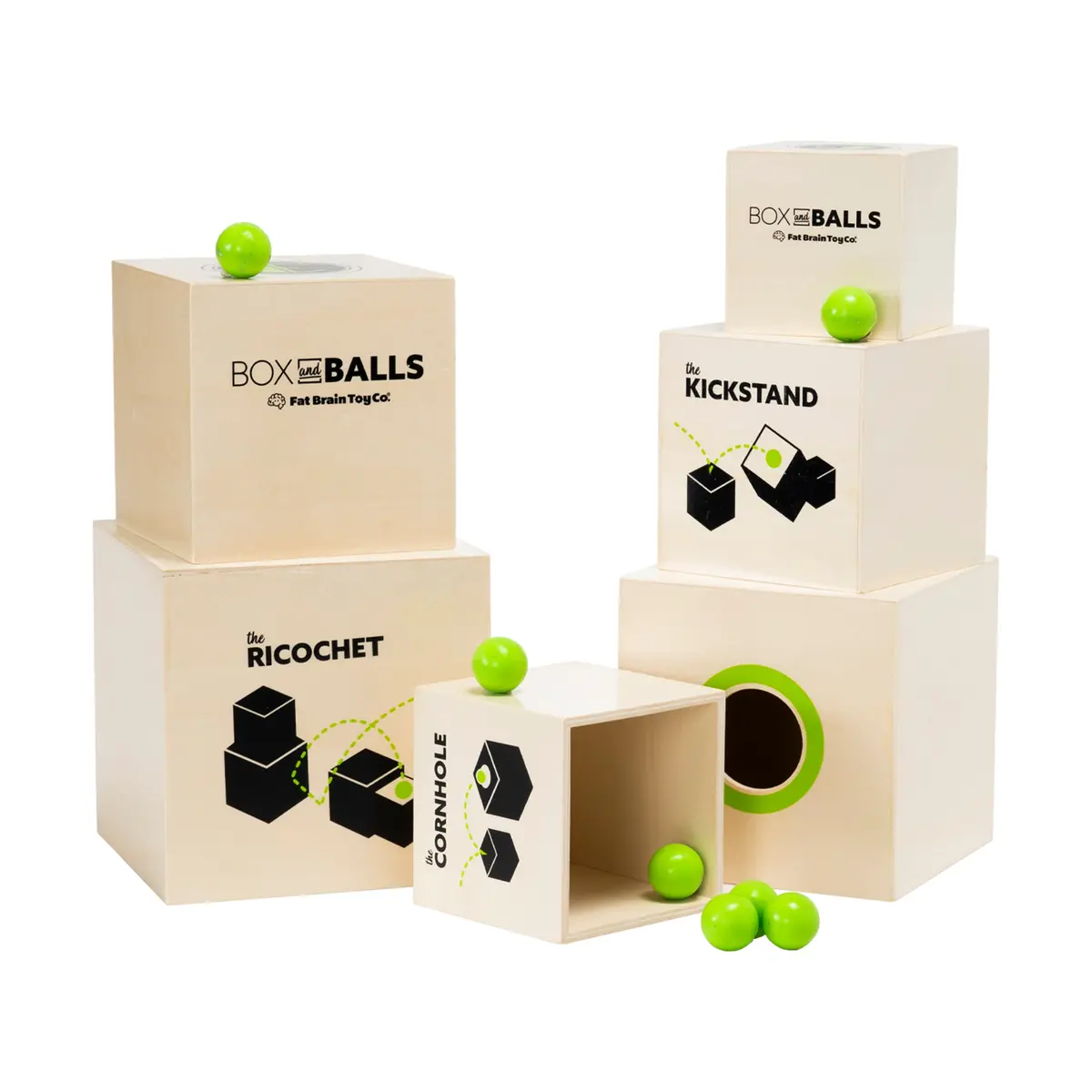 Box And Balls - Classic Wooden Trick Shot Game 1