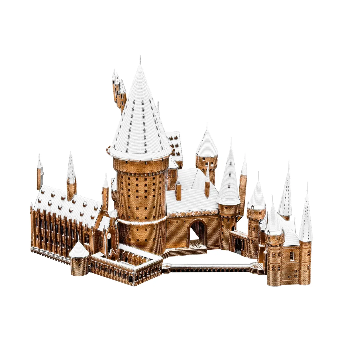 Metal Earth Iconx Harry Potter Hogwarts In Snow 3D Metal Model Kit 1