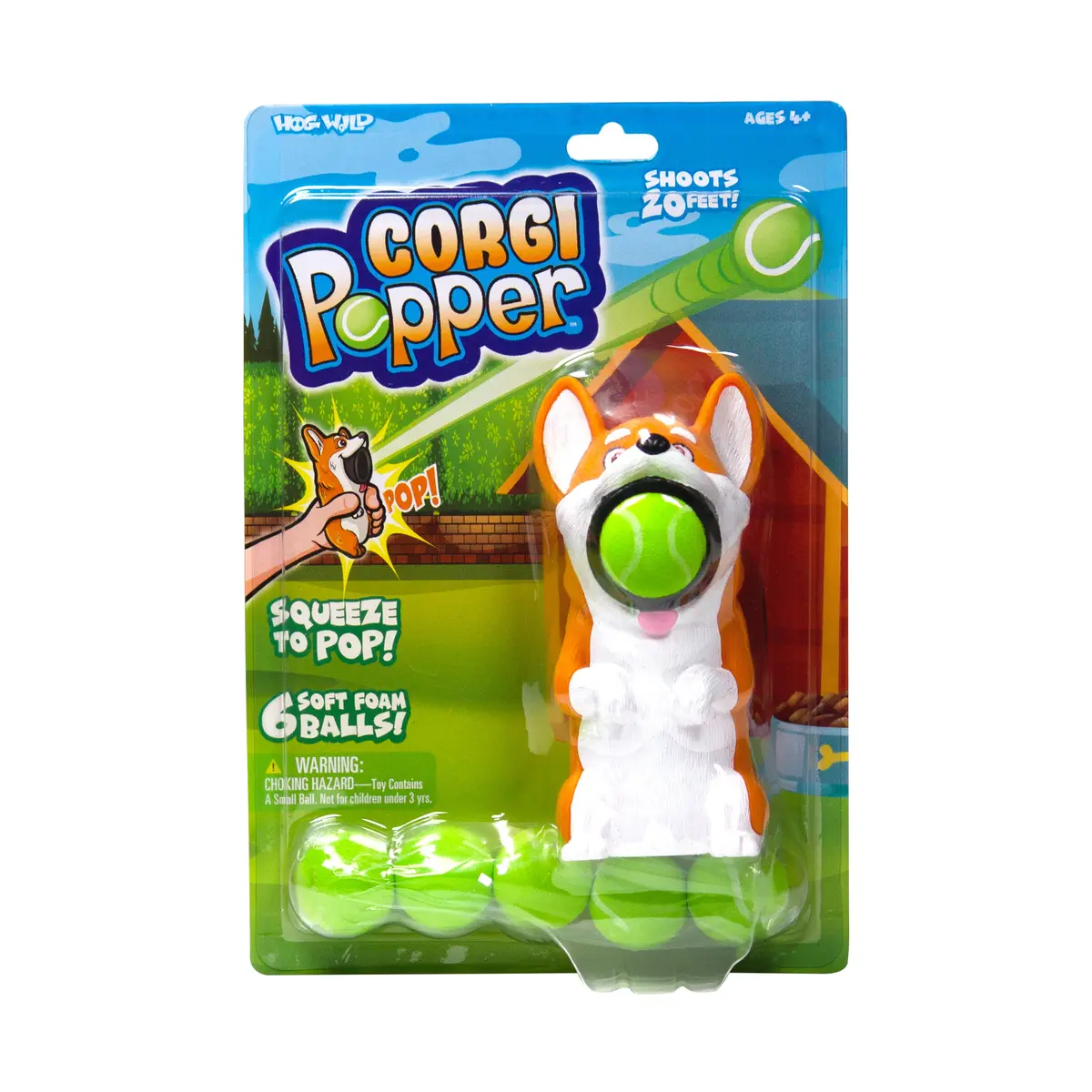 Corgi Popper Foam Ball Launcher Toy 1