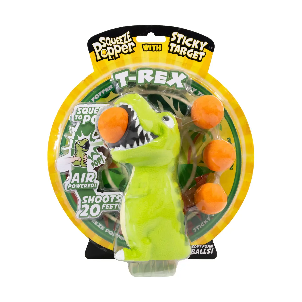 Jurassic Jolt T-Rex Squeeze Popper With Sticky Target 1