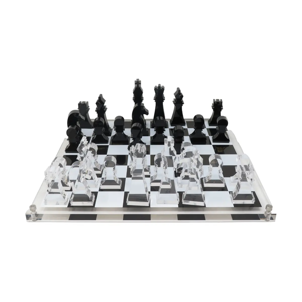 John N. Hansen Co. Classic Acrylic Chess Set - 11.75X11.75 Inch Board 1