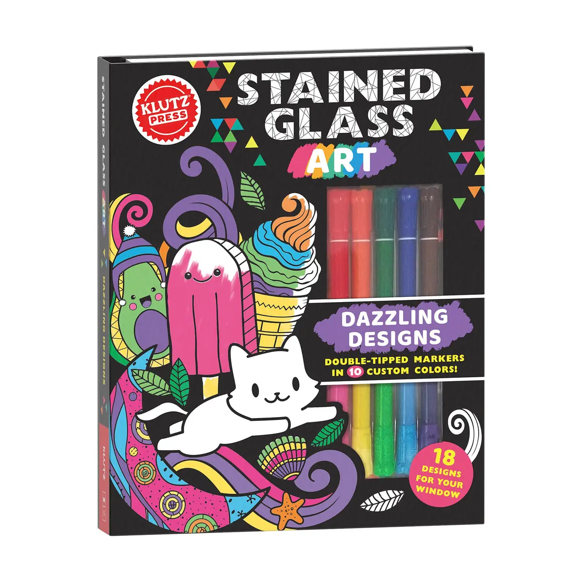 Klutz Stained Glass Art Craft Kit - Dual Design Paper 1