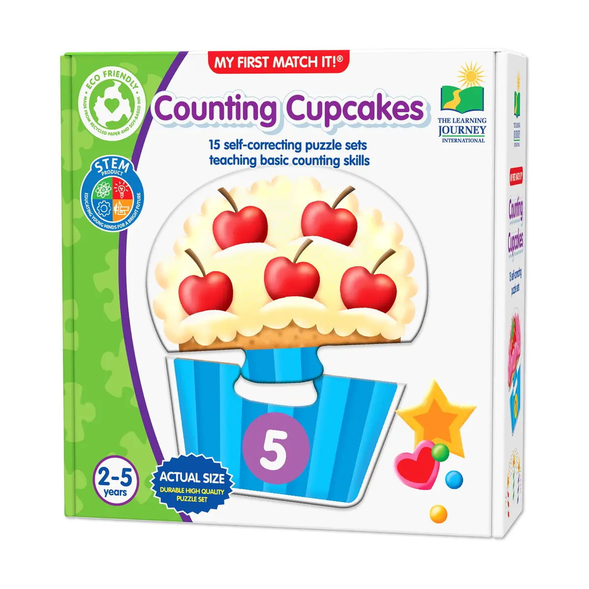 My First Match It! Counting Cupcakes - Early Math Learning Puzzle 1