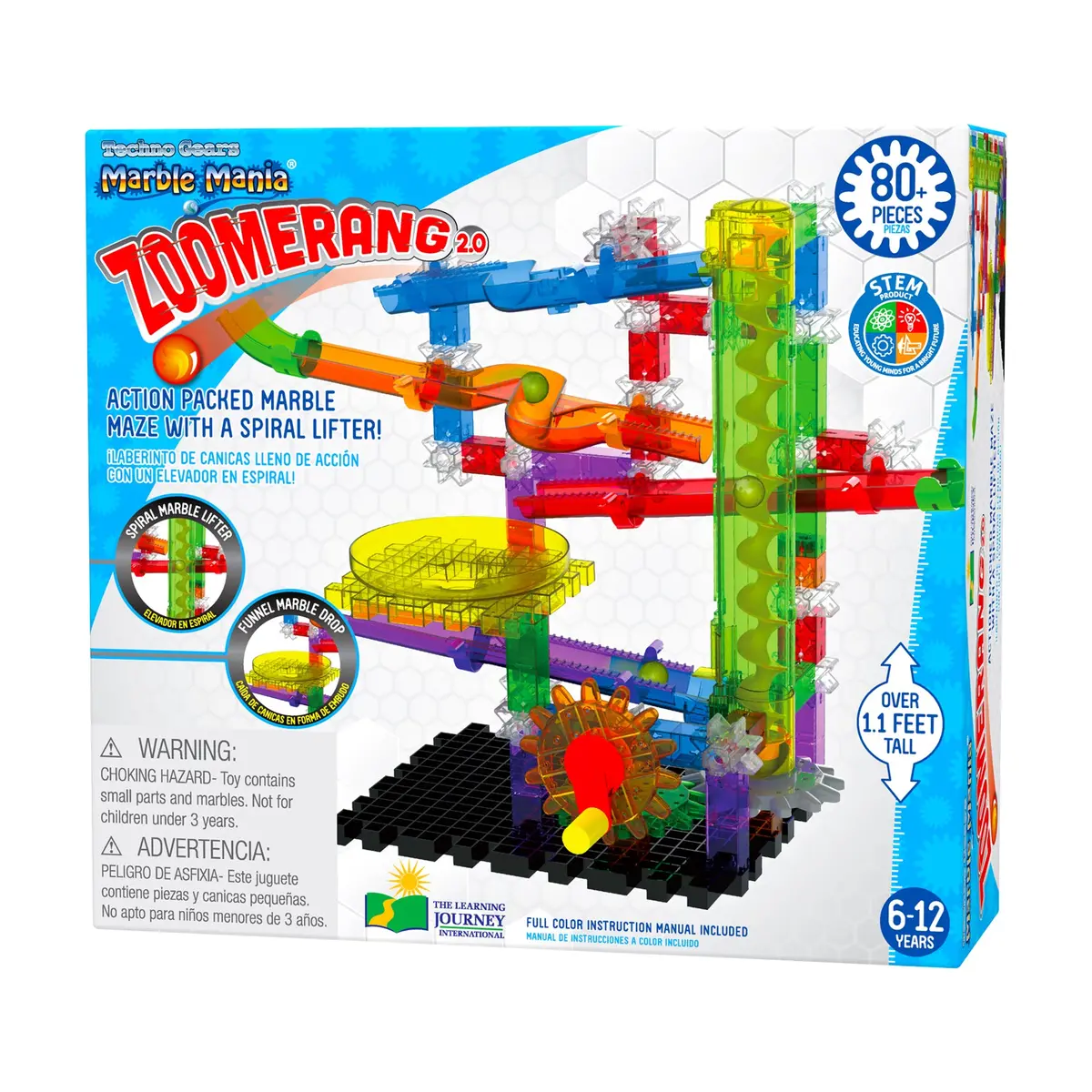 Techno Gears Marble Mania Zoomerang 2.0 Building Set - 80+ Pieces 1