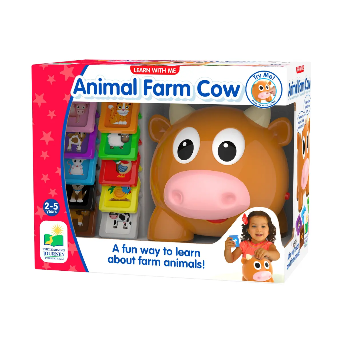 Learn With Me - Interactive Animal Farm Cow Learning Toy 1