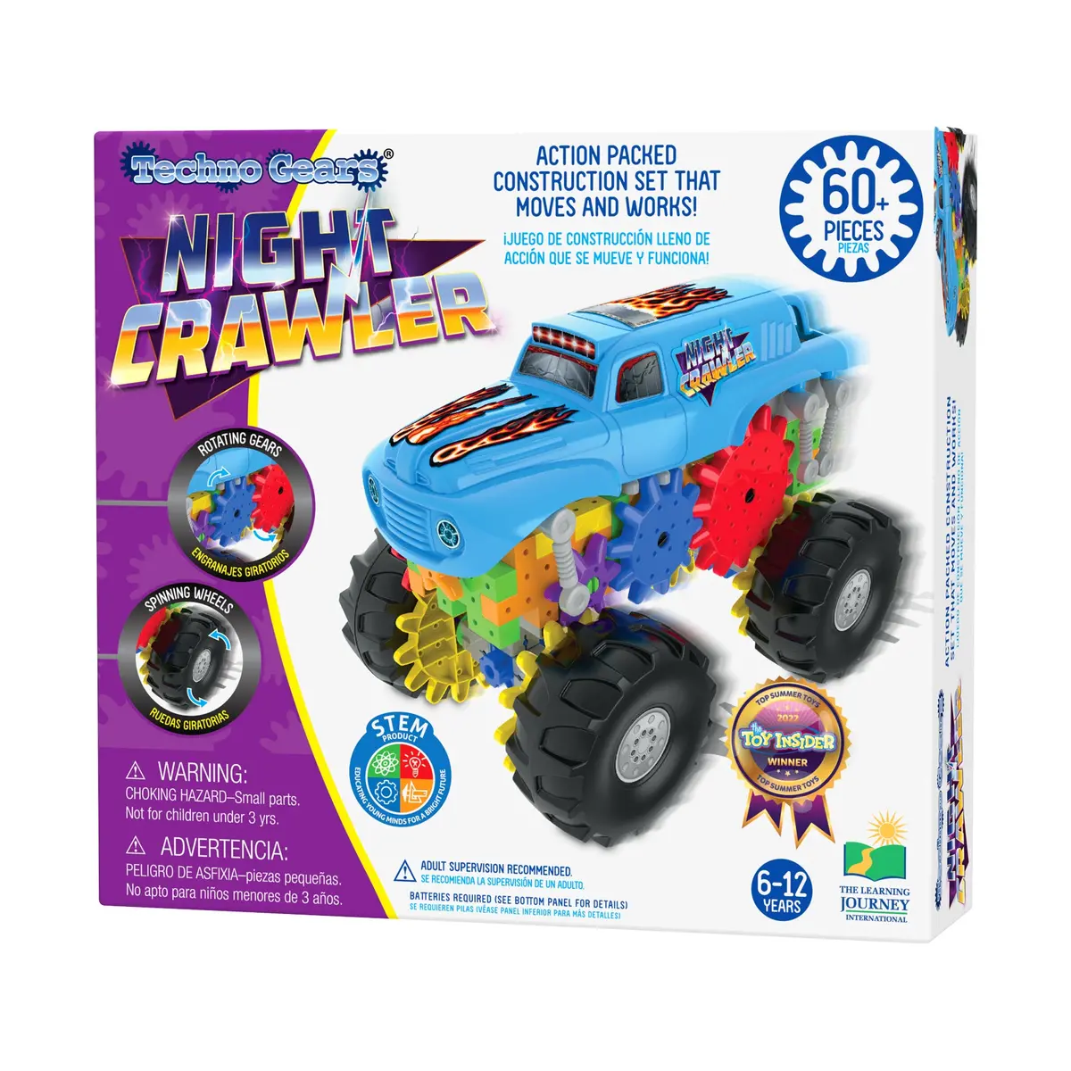Techno Gears Night Crawler Monster Truck Building Set - 60+ Pieces 1