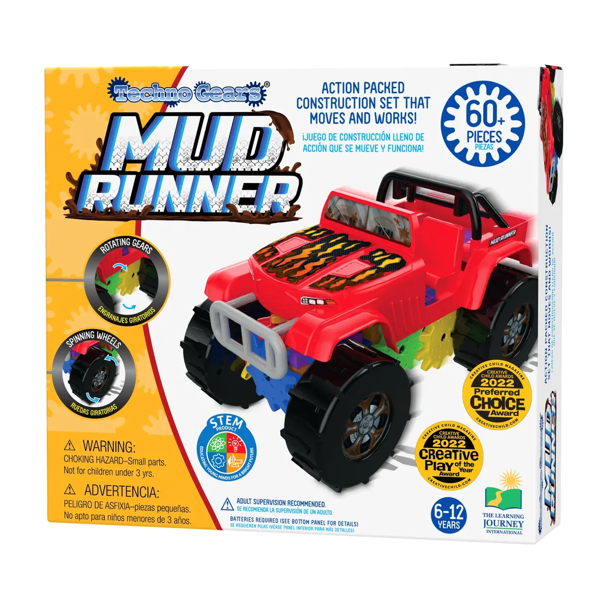 Techno Gears Mud Runner Monster Truck Construction Set - 60+ Pieces 1