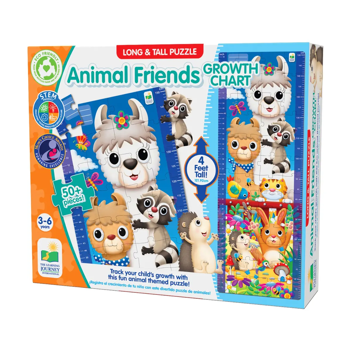 The Learning Journey Long & Tall Animal Friends Growth Chart Puzzle - 50+ Pc 1