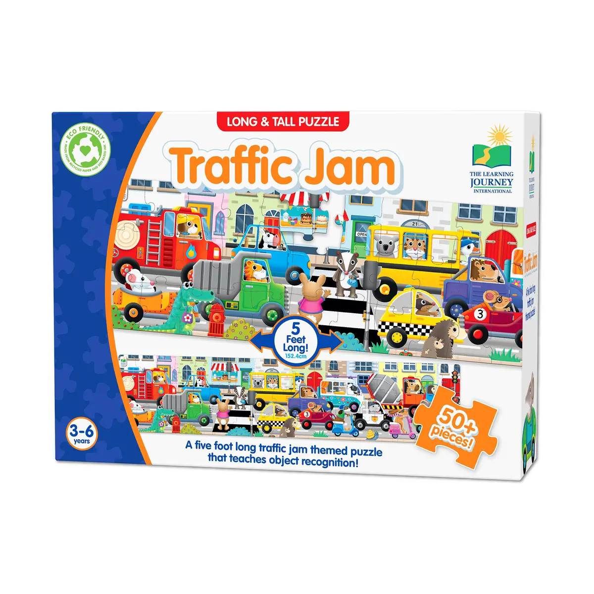 Jumbo Traffic Jam Floor Puzzle - 51 Pc 1